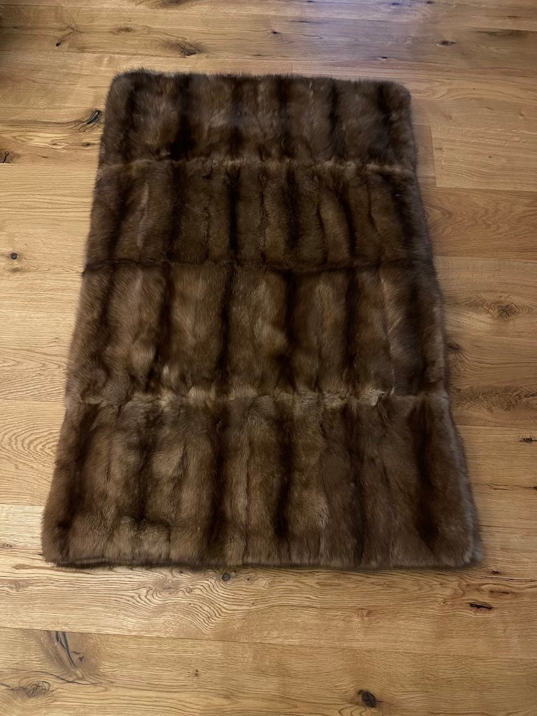 Sable Fur Blanket / Throw with Cashmere