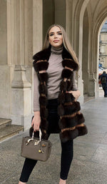 Load image into Gallery viewer, beautiful sable fur vest for women
