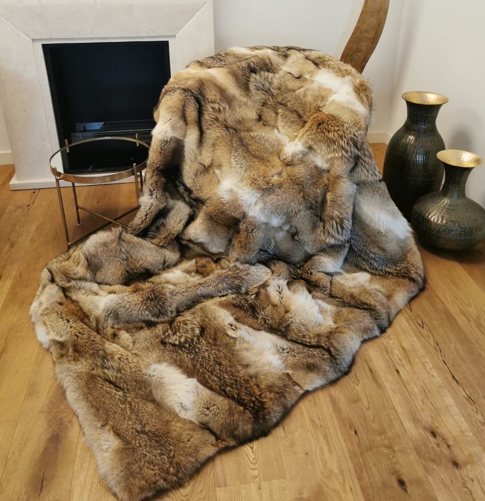 Coyote-Fur-Interior-Blanket-Throw