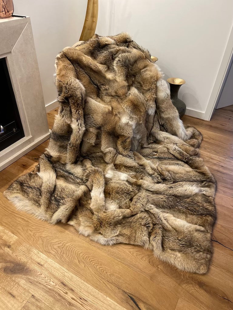 Coyote Fur Blanket - Throw