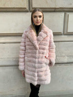 Load image into Gallery viewer, Mellow Rose Chinchilla Fur Coat
