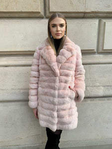 Mellow Rose Chinchilla Fur Coat
