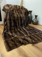 Load image into Gallery viewer, Sable Fur Blanket / Throw with Cashmere
