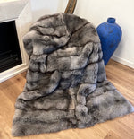 Load image into Gallery viewer, Blue Frost Fox Blanket Throw
